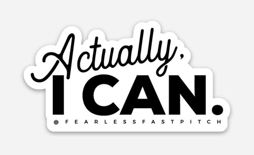 Actually I Can Sticker - 1x3inch