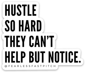 Hustle Quote Sticker - 3x2inch