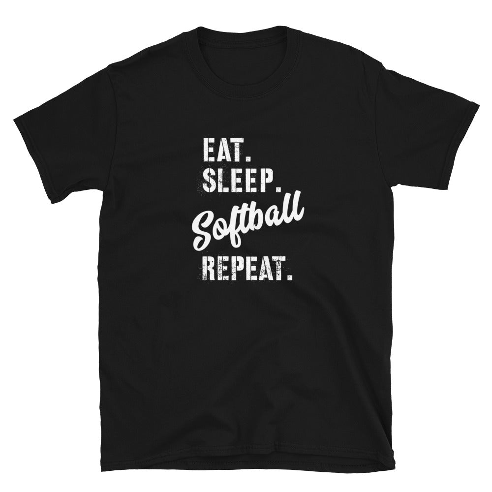 Eat Sleep Softball Repeat Softball T-Shirt Eat Sleep Softball Repeat Softball T-Shirt